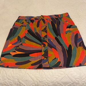 FARM Rio Multicolor Feather Mini Skirt